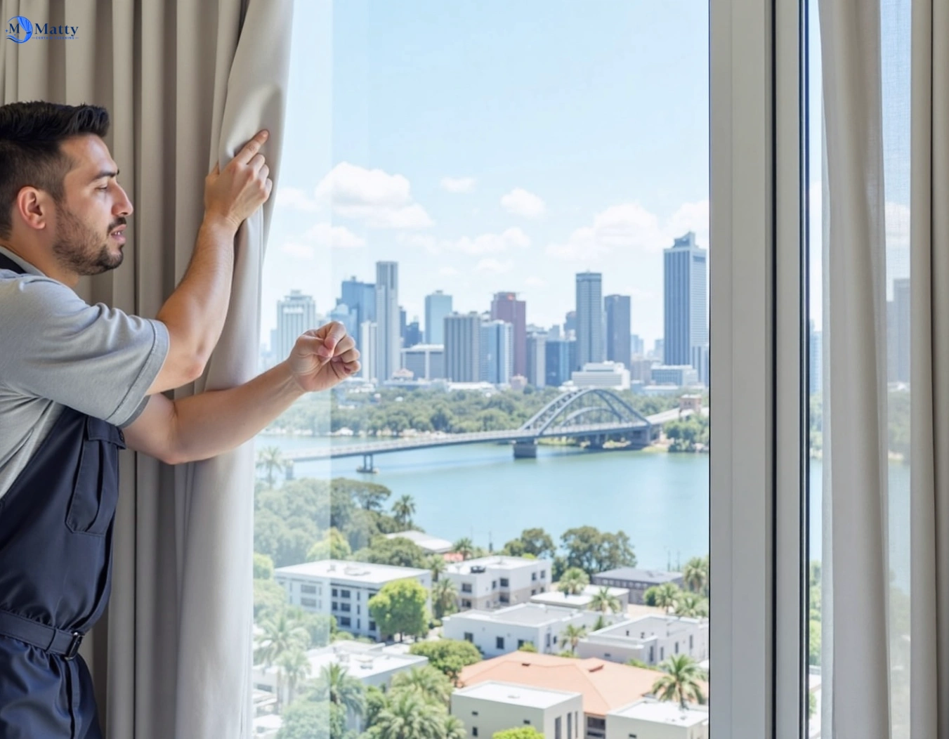 Professional curtain steam cleaning service merrylands-west-nsw QLD by Matty Curtain Cleaning